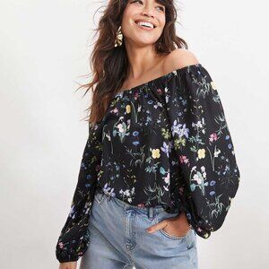 Off-the-Shoulder Long-Sleeve Blouse - NWT